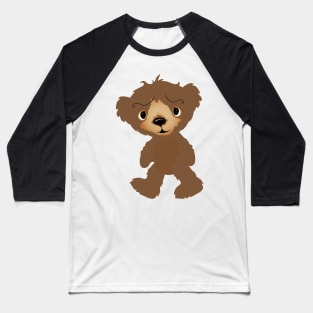 confused looking brown bear graphic walking Baseball T-Shirt